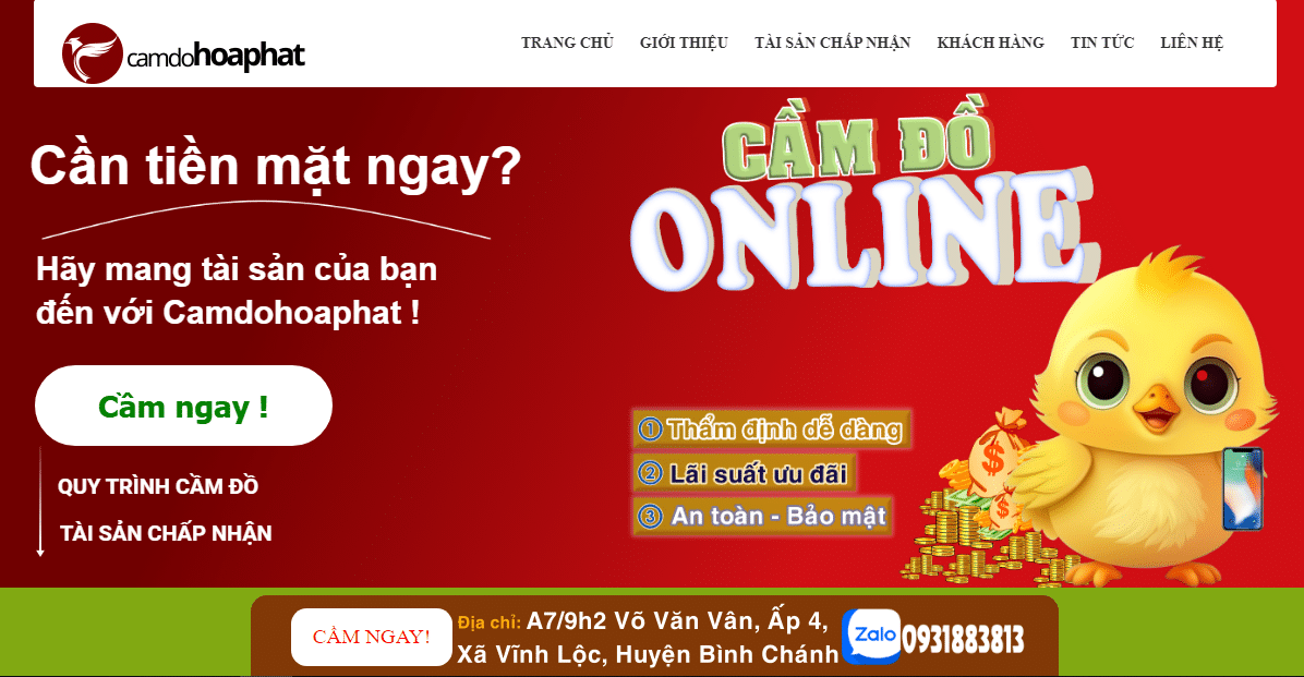 Cầm Đồ Vĩnh Lộc Giải Pháp Tài Chính Hiệu Quả