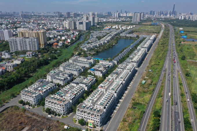 Dự án Lakeview City (TP Thủ Đức, TP HCM) nhìn từ trên cao. Ảnh: Quỳnh Trần